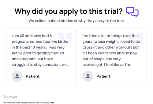 Sedentary Lifestyle Patient Testimony for trial: Trial Name: NCT05426070 — N/A