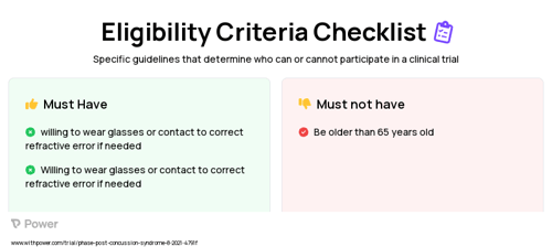 Office-based Vergence and Accommodative Therapy (Behavioral Intervention) Clinical Trial Eligibility Overview. Trial Name: NCT05262361 — N/A