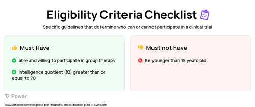 Cognitive Processing Therapy Clinical Trial Eligibility Overview. Trial Name: NCT05432817 — N/A
