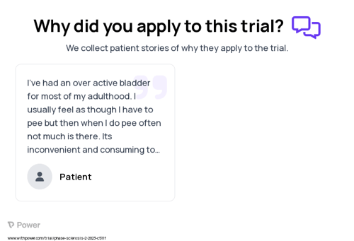 Multiple Sclerosis Patient Testimony for trial: Trial Name: NCT05715268 — N/A