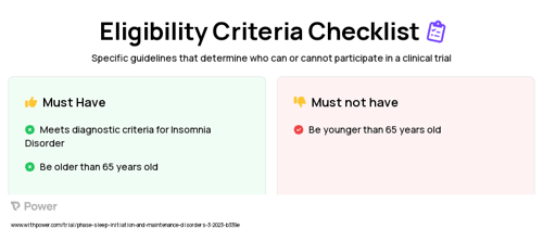 education and coaching on developing healthy nighttime sleep and daytime activity behaviors Clinical Trial Eligibility Overview. Trial Name: NCT05780983 — N/A