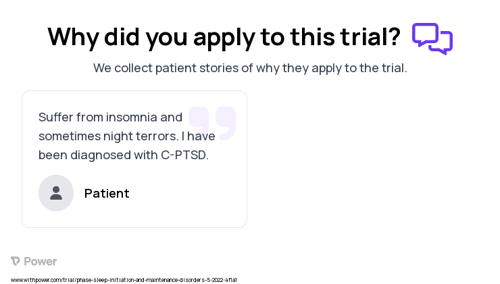 Insomnia Patient Testimony for trial: Trial Name: NCT05194930 — N/A
