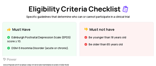 Cognitive Behavioral Therapy for Insomnia (CBTI) Clinical Trial Eligibility Overview. Trial Name: NCT05356364 — N/A