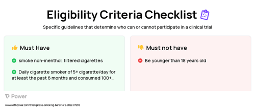 Cigarette trial Clinical Trial Eligibility Overview. Trial Name: NCT05468333 — N/A