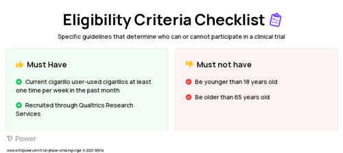 Pictorial warnings Clinical Trial Eligibility Overview. Trial Name: NCT05838378 — N/A