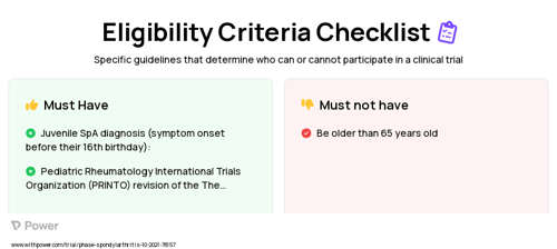 Standard TNFi Therapy (Biologic Agent) Clinical Trial Eligibility Overview. Trial Name: NCT04891640 — N/A