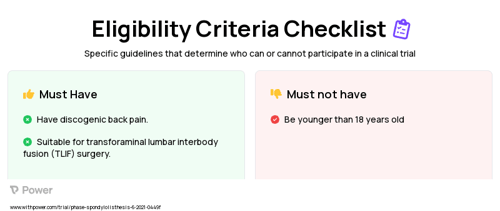 Keos Lumbar Interbody Fusion Device (Interbody Fusion Device) Clinical Trial Eligibility Overview. Trial Name: NCT04416321 — N/A