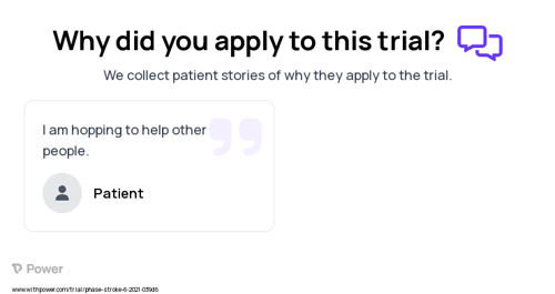 Stroke Patient Testimony for trial: Trial Name: NCT04845542 — N/A