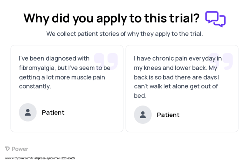 Chronic Pain Patient Testimony for trial: Trial Name: NCT04689646 — N/A