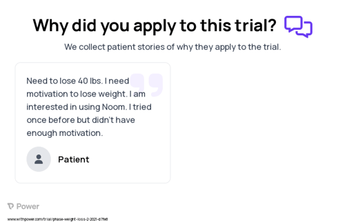 Weight Loss Patient Testimony for trial: Trial Name: NCT04797169 — N/A