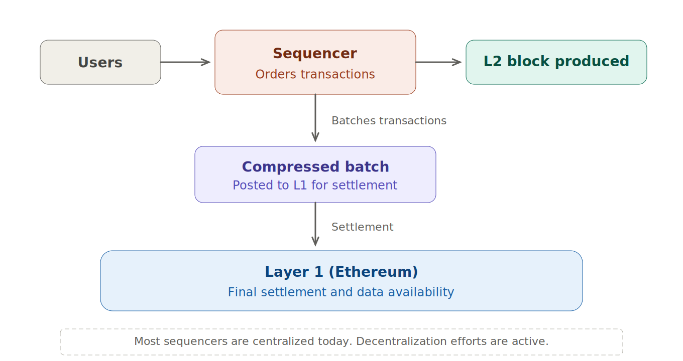 how does a sequencer work in a rollup