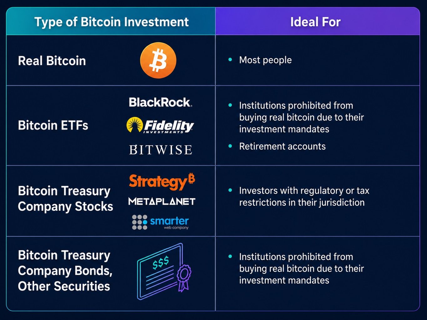 Type of Bitcoin Investment