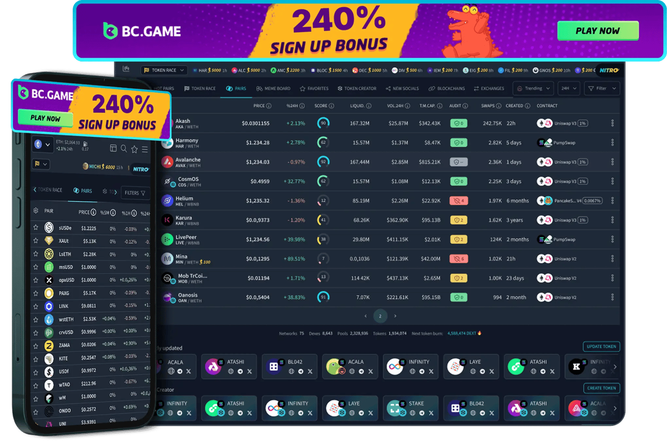how dextools ads work
