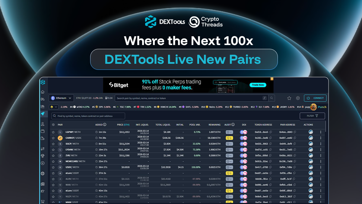 Where the Next 100x Starts: DEXTools Live New Pairs