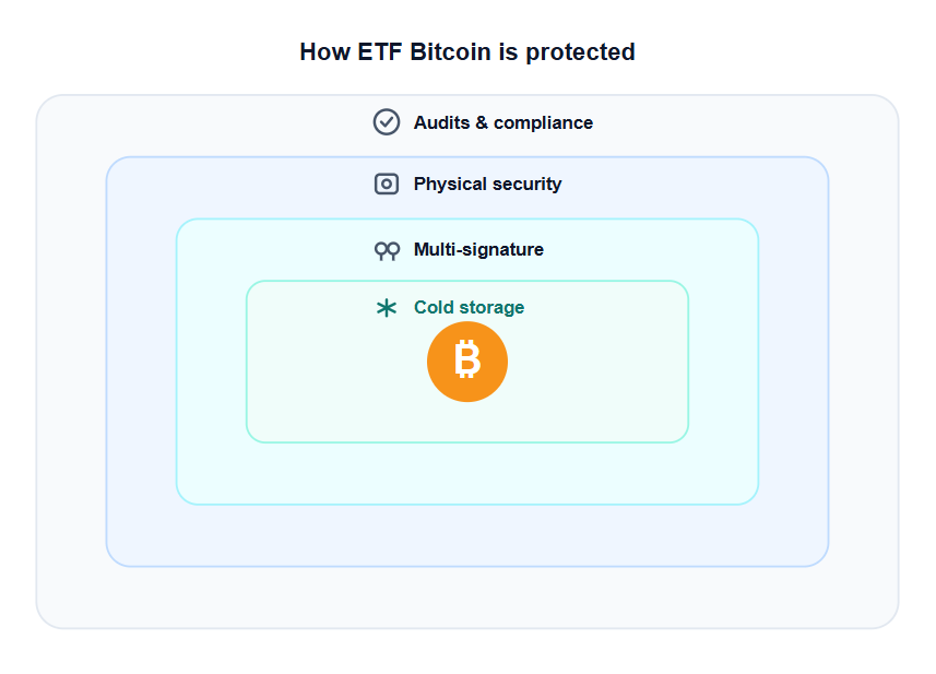 how bitcoin etf custodians secure the assets