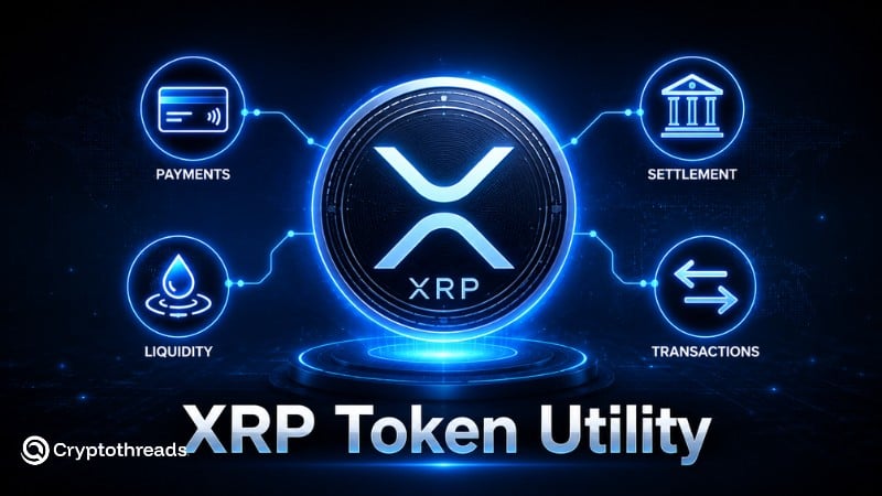 XRP’s utility comes from its role inside XRP Ledger and payment-related liquidity systems.