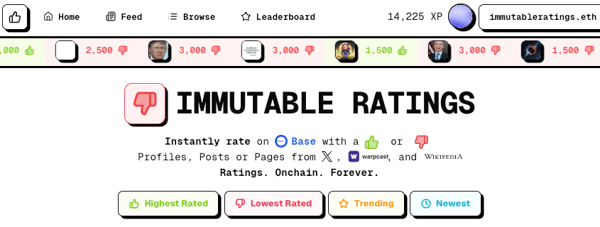 Immutable Ratings is Live!