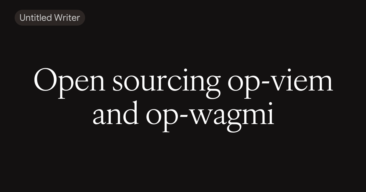 Coinbase open sources op-viem and op-wagmi for devs