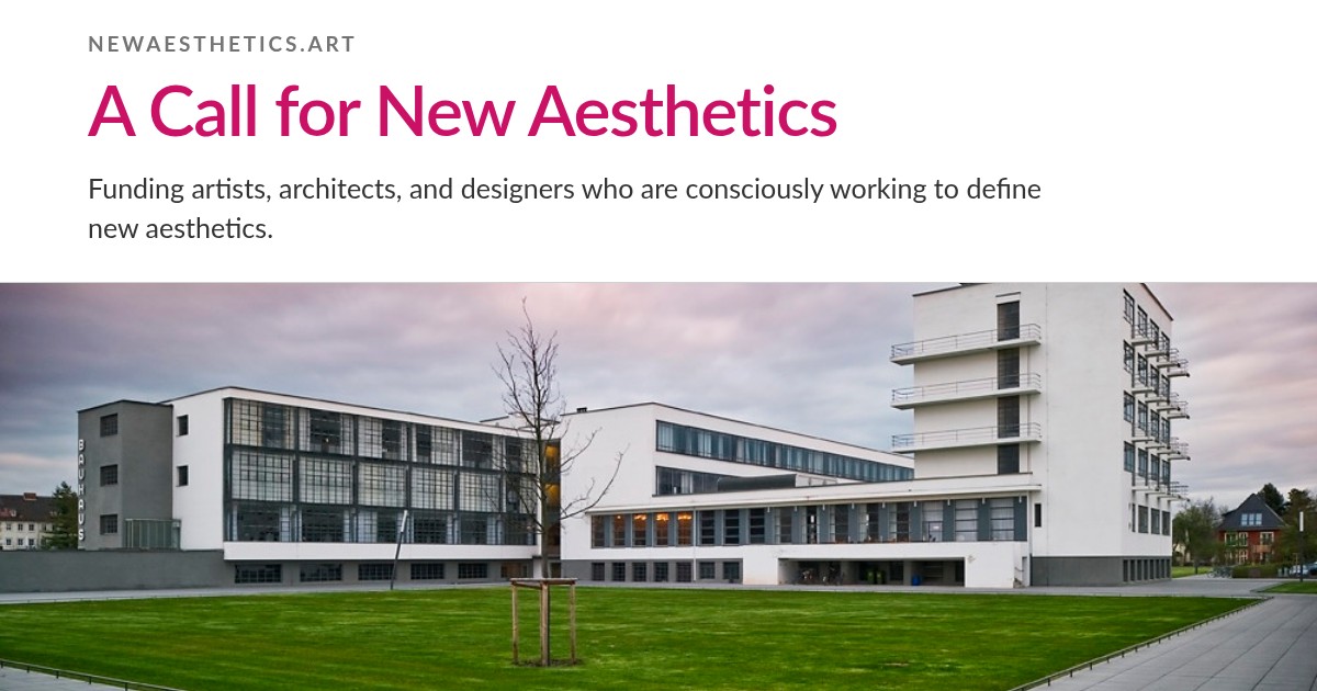 A Call for New Aesthetics - Patrick Collison call artists, designers, architects
