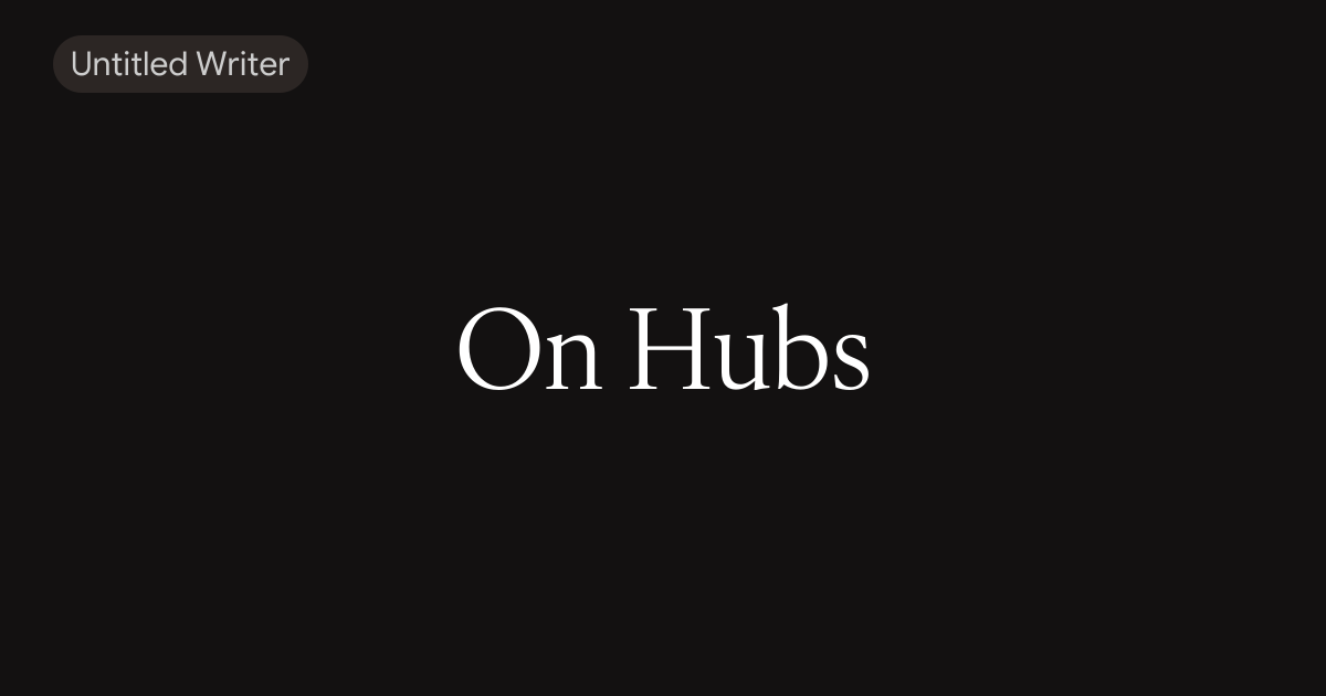 On Hubs