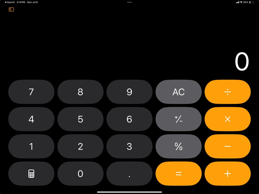 In iPadOS 18, the whole iPad is a calculator app