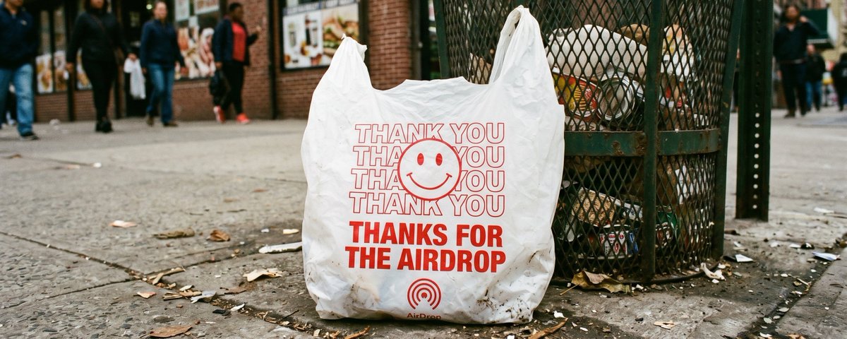"Thanks for the airdrop" 