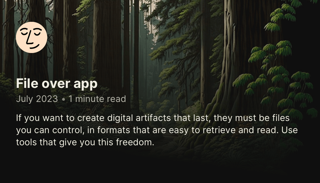 File over app