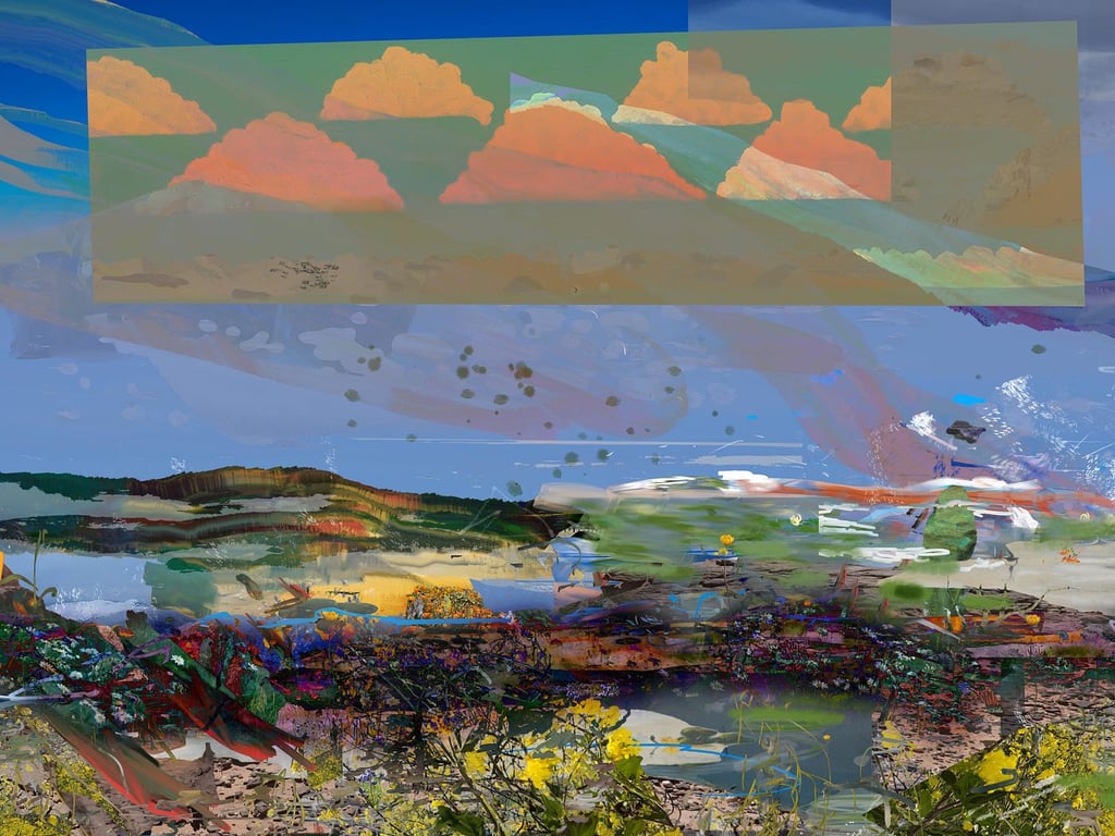 BURNT LEMON LONELY CINNAMON COLOR OF HEAVEN 6 by Petra Cortright