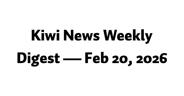 Kiwi News Weekly Digest — Feb 20, 2026
