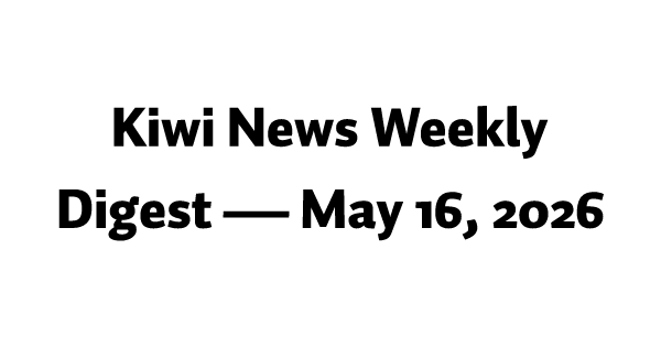 Kiwi News Weekly Digest — May 16, 2026