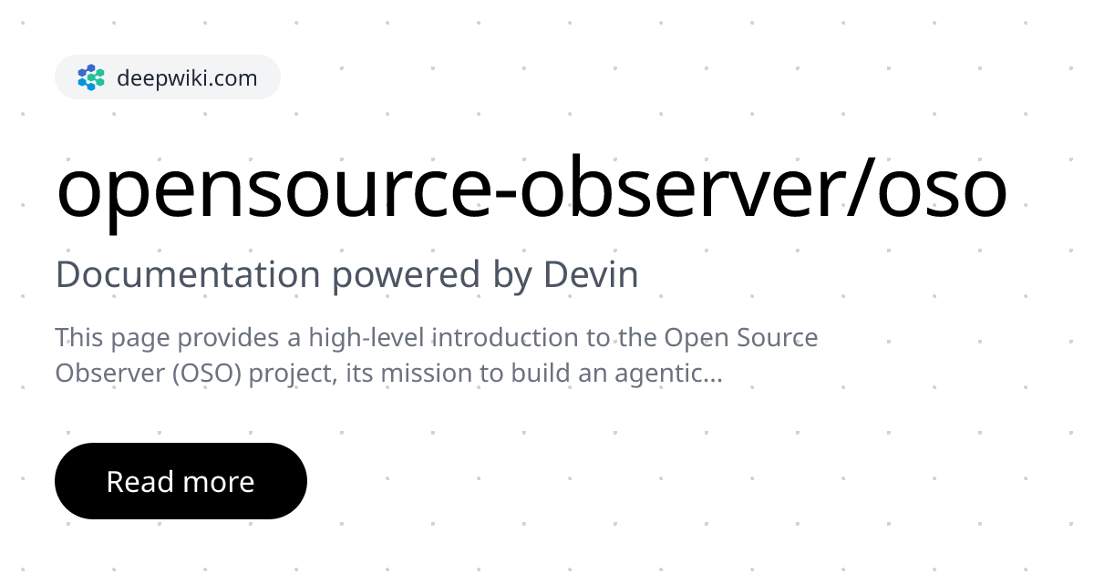 DeepWiki (example of OSO) 