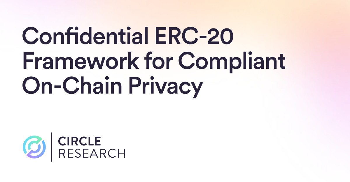 Confidential ERC-20 framework for compliant onchain privacy