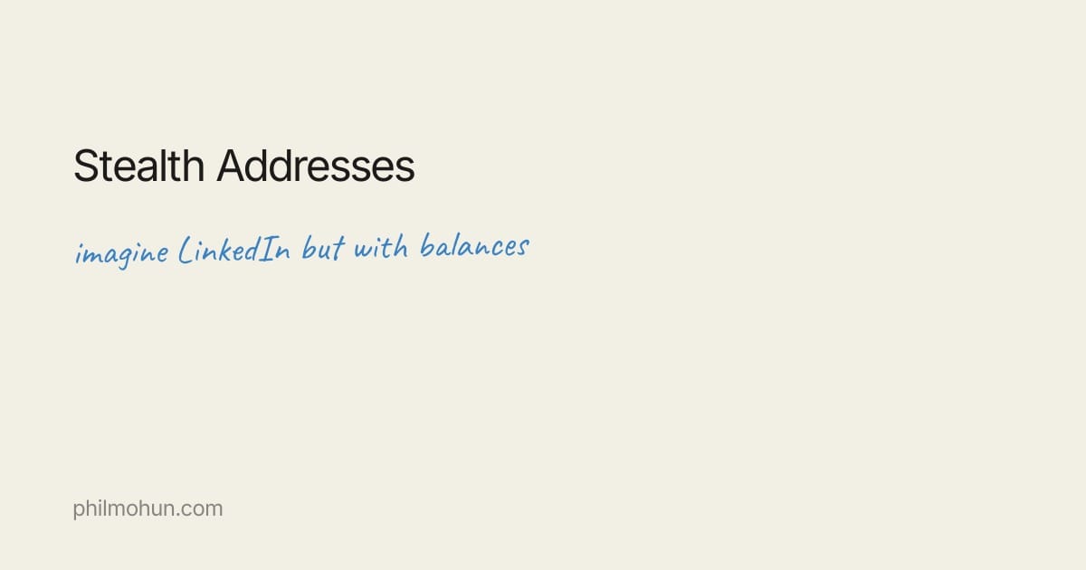 Stealth Addresses