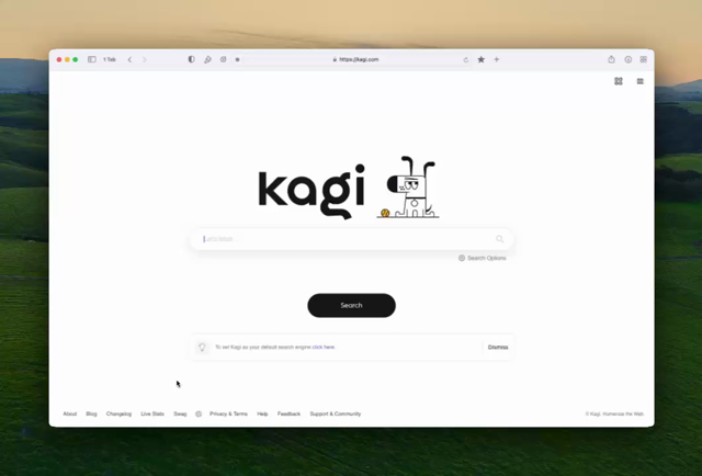 Kagi quick access to a color picker