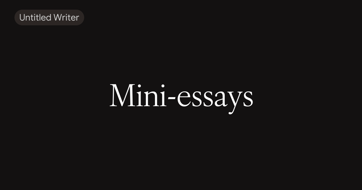 Mini-essays