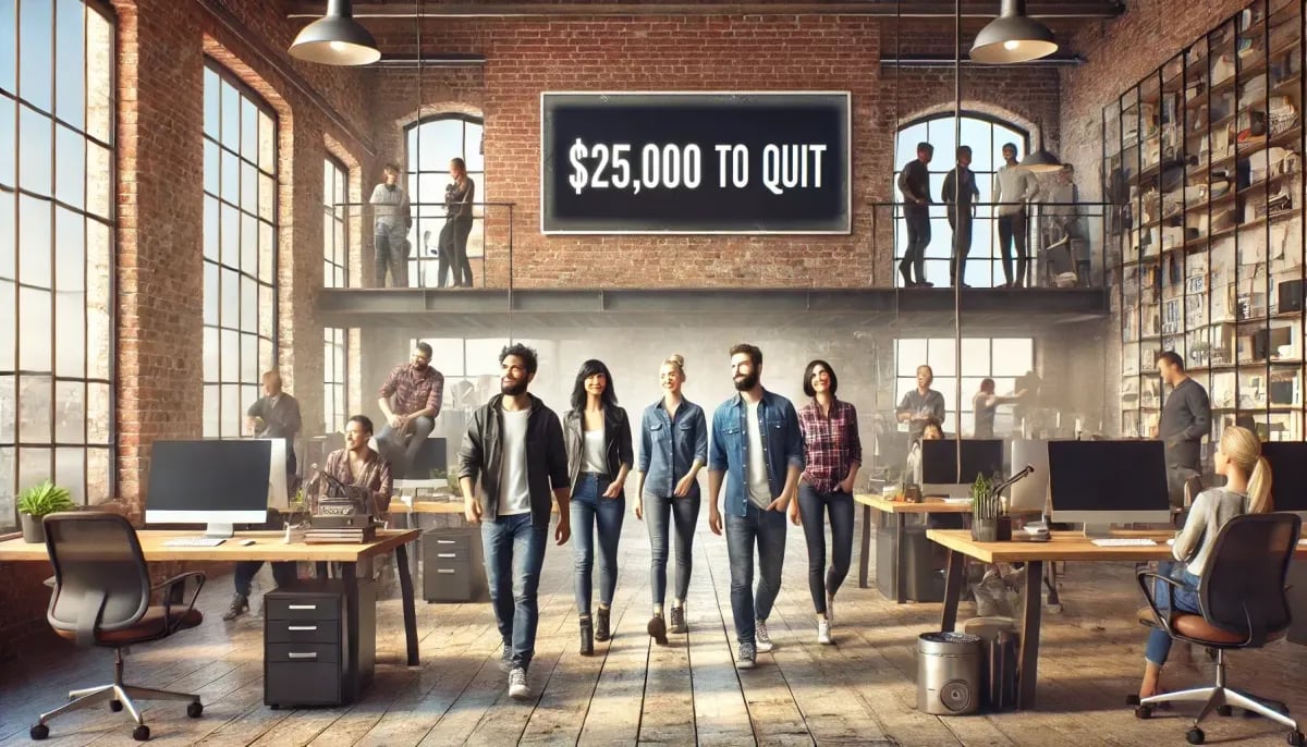 We paid 20% of our employees $25,000 to quit