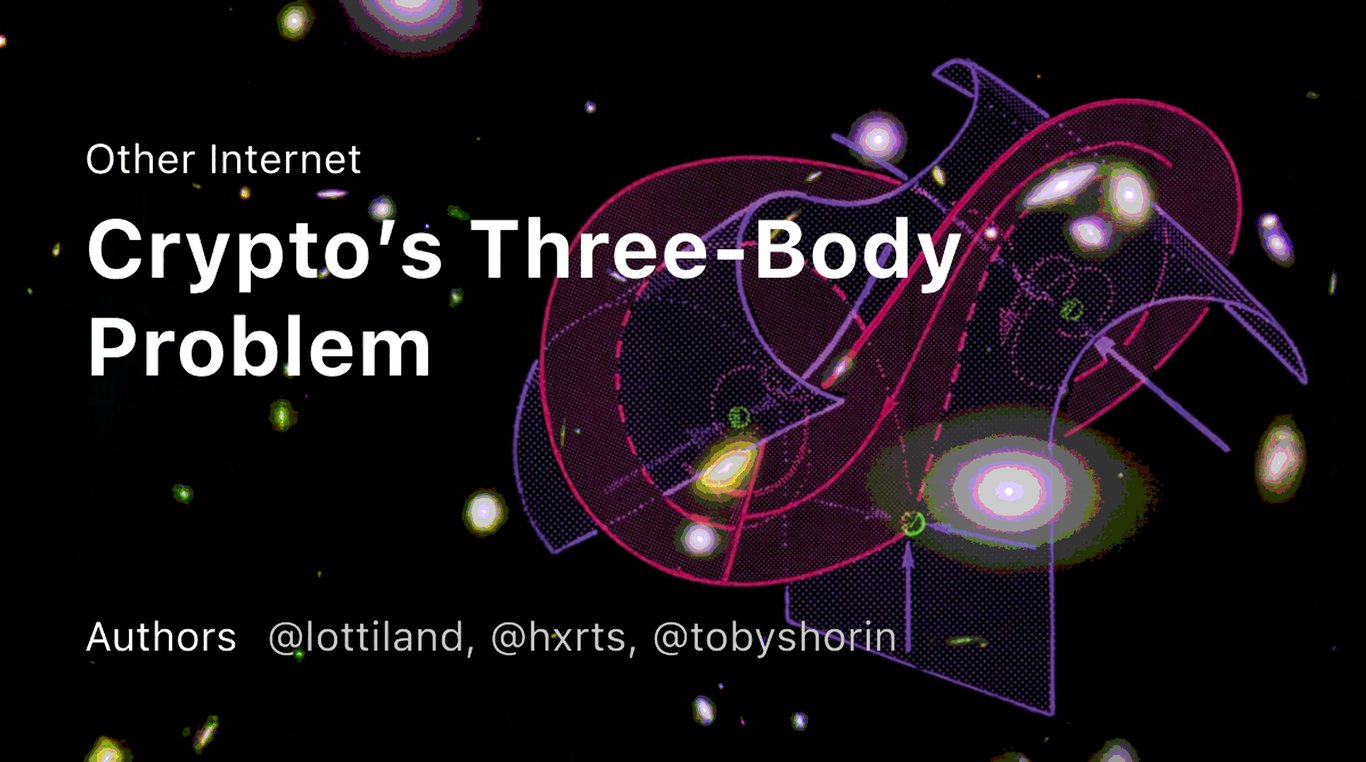  Crypto's Three Body Problem