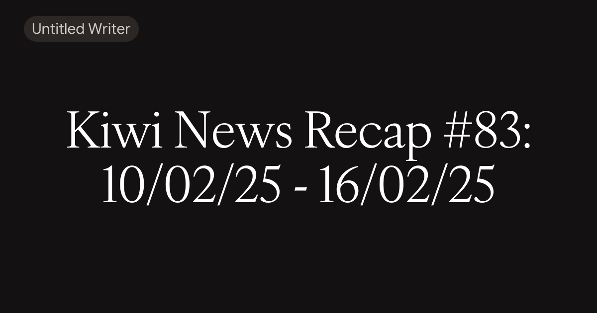 Kiwi Weekly #83 (new format)
