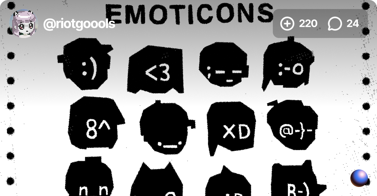 Very Internet Printout: Emoticons