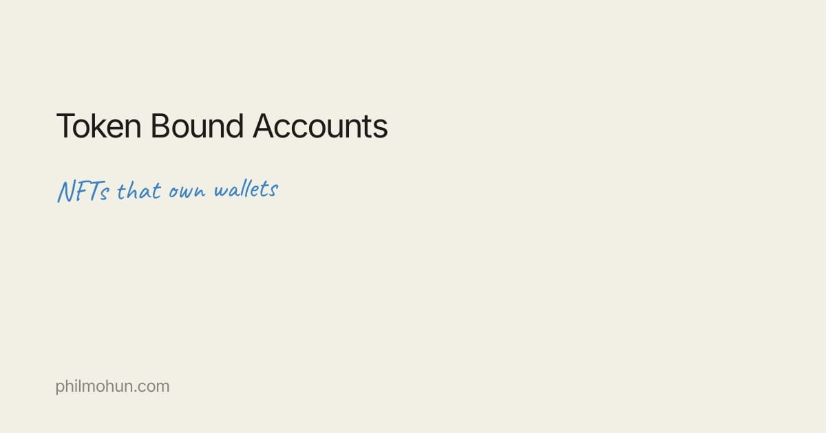 Token Bound Accounts
