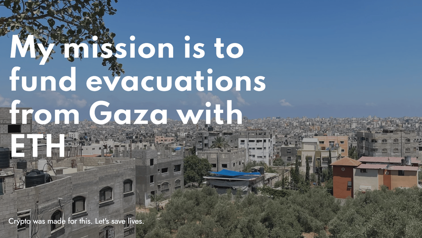 Fund evacuations from Gaza with ETH – ethevacuations.xyz