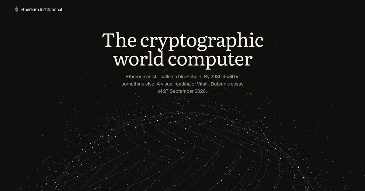 The cryptographic world computer