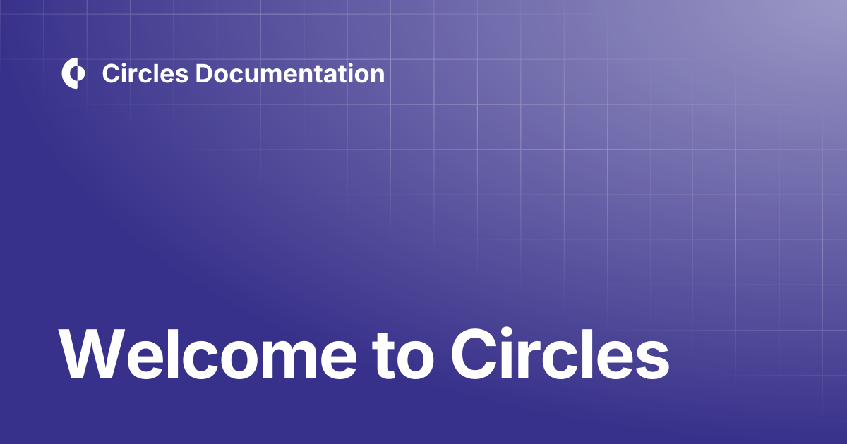 Welcome to Circles