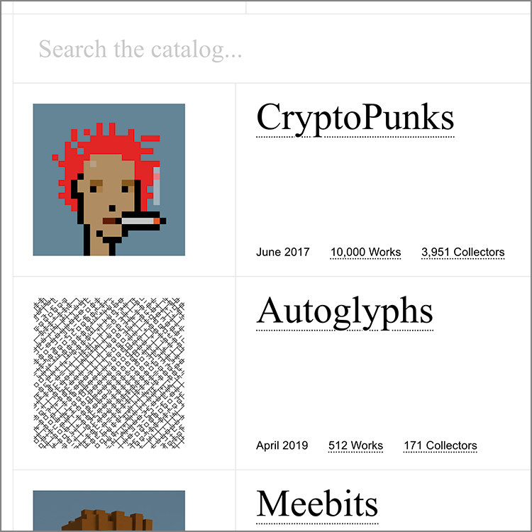 Introducing the Larva Labs Catalog