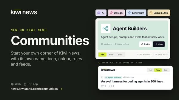 Kiwi News communities are going live!