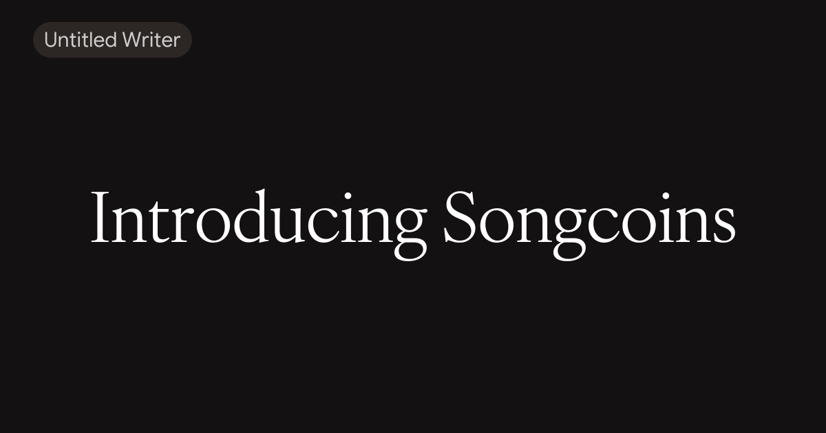 Introducing Songcoins