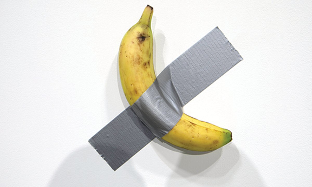 Maurizio Cattelan famous duct-taped banana could bring more than $1m at auction