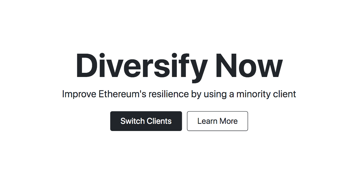 Client Diversity of Ethereum