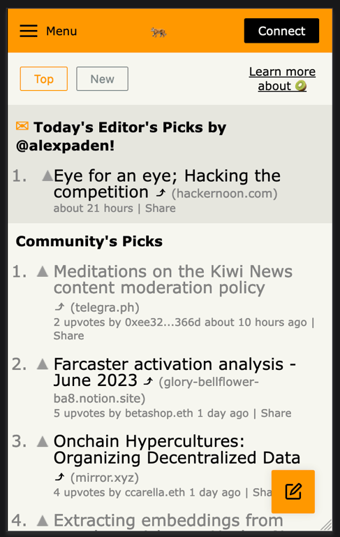 Update: Improving Kiwi News on-boarding