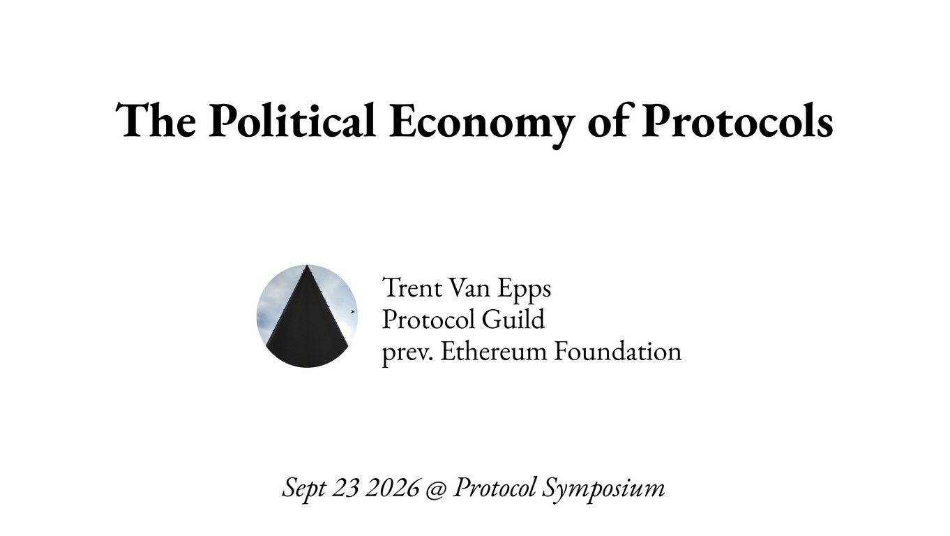 A protocol can't be separated from the institutions, labor, funds, legitimacy
